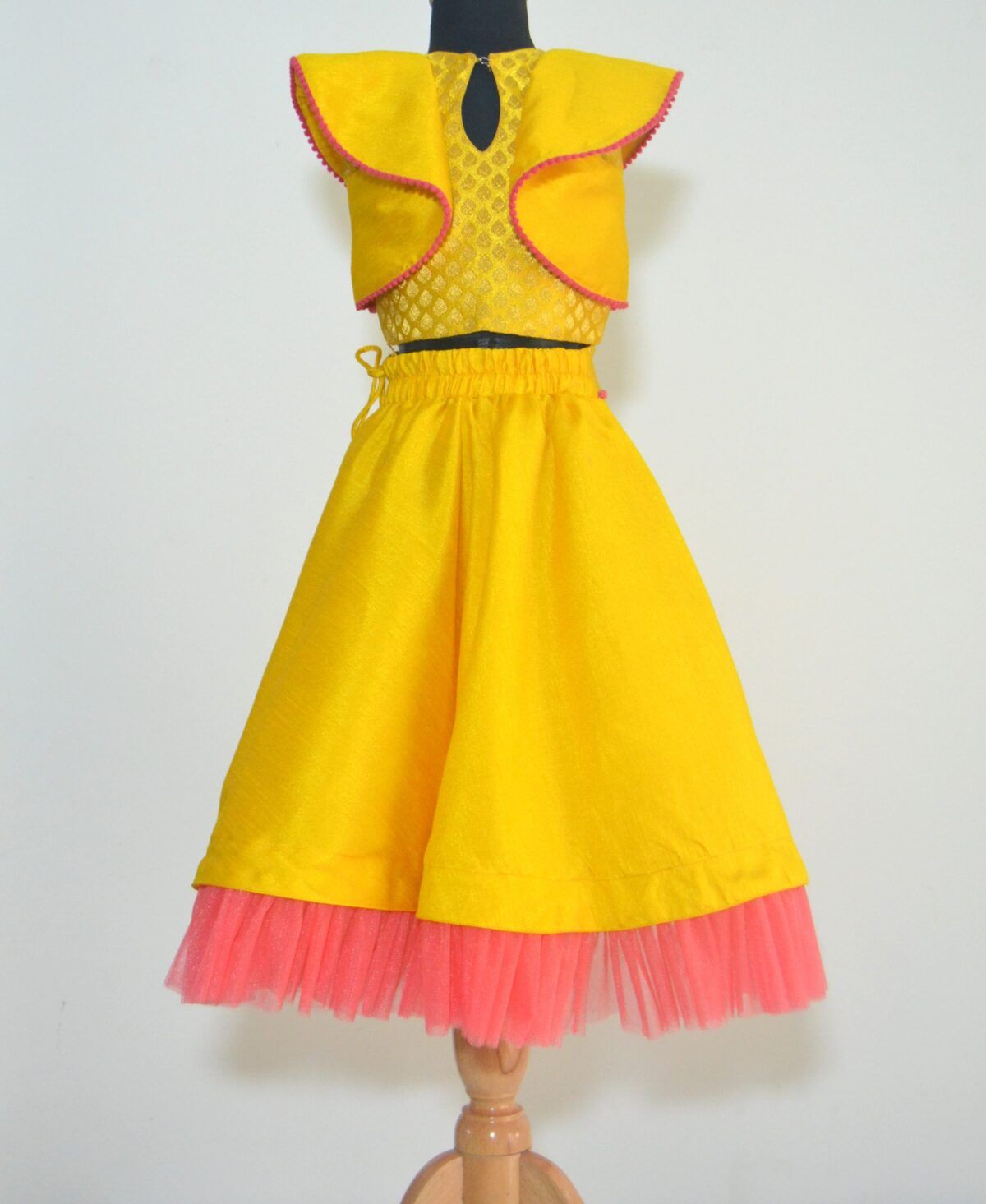 DSC 0011 1 scaled Ruffle Crop Top and Skirt Set- Yellow