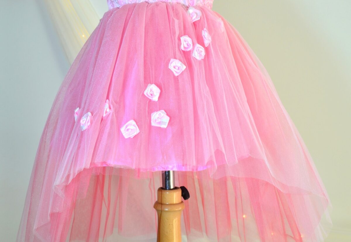 DSC 0018 1 Pink Rose High-Low Dress