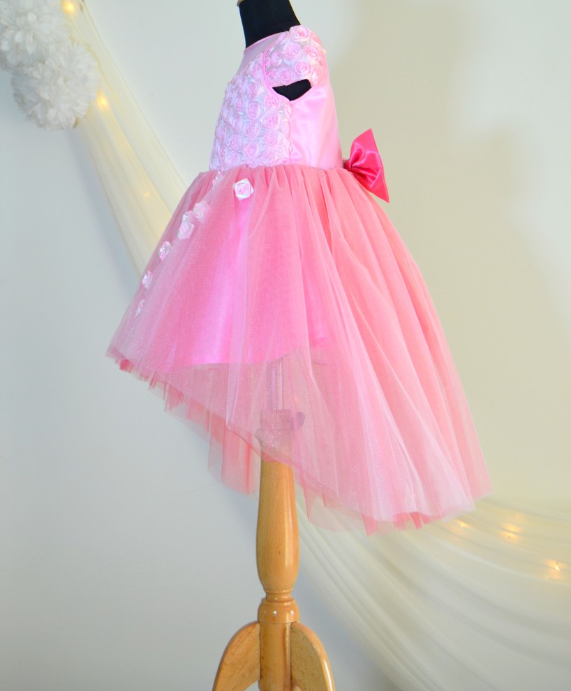 DSC 0021 Pink Rose High-Low Dress