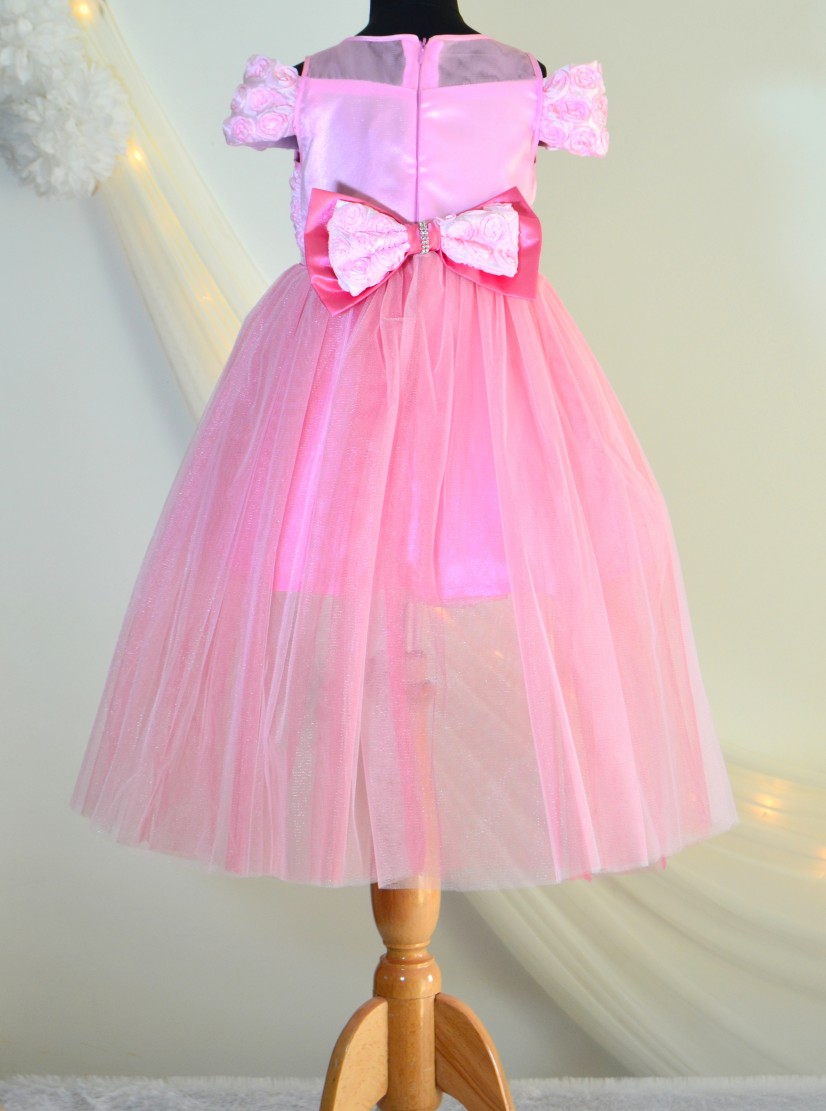 DSC 0022 Pink Rose High-Low Dress