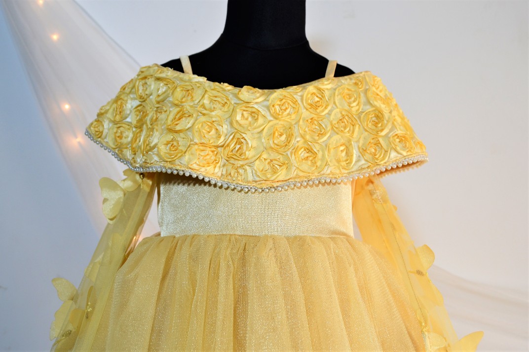 DSC 0063 1 TBT Off-Shoulder Butterfly Winged Gown- Yellow