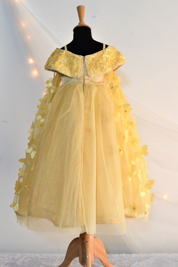 DSC 0067 1 TBT Off-Shoulder Butterfly Winged Gown- Yellow