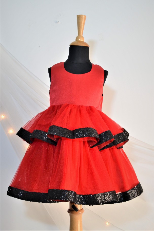 DSC 0074 1 TBT Red Flared Tutu Dress