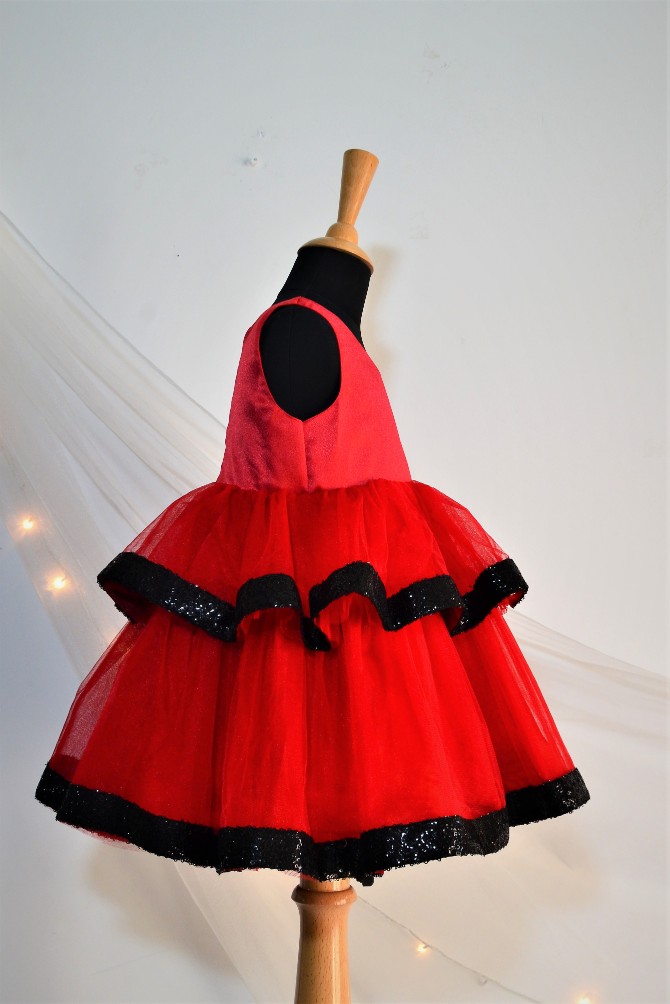 DSC 0075 1 TBT Red Flared Tutu Dress