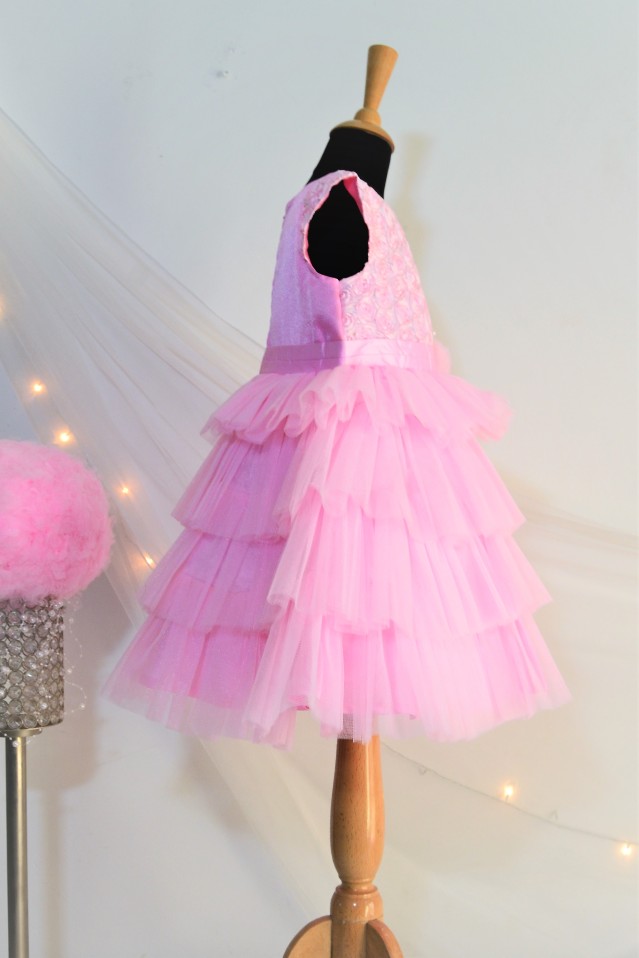 DSC 0102 TBT Rose Fluff Ball Dress- Pink