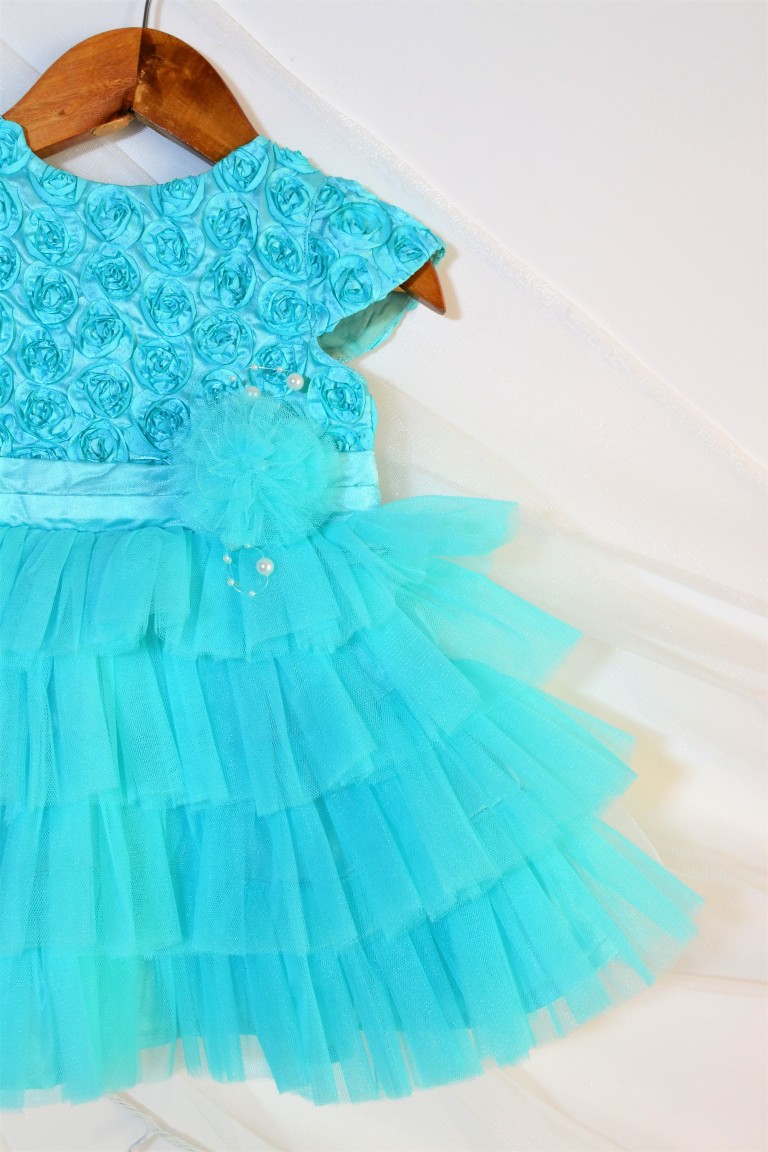DSC 0131 1 TBT Rose Fluff Ball Dress - Turquoise