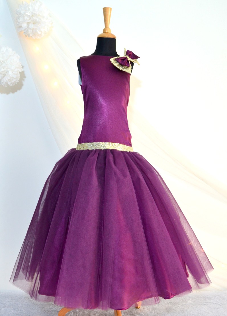 DSC 0167 Fish Style Purple Bow Gown