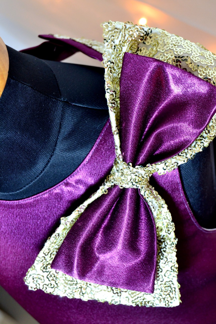 DSC 0170 Fish Style Purple Bow Gown