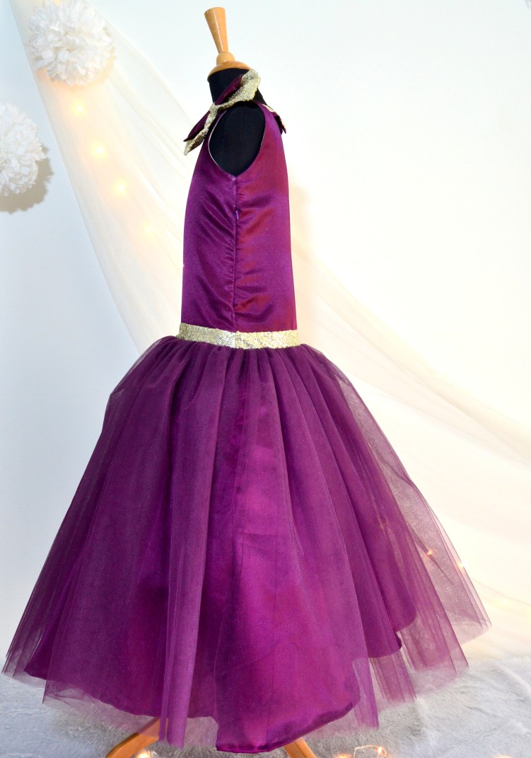 DSC 0174 Fish Style Purple Bow Gown