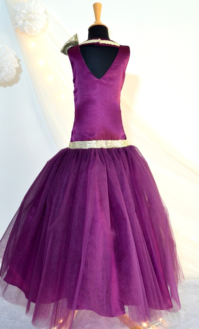 DSC 0176 Fish Style Purple Bow Gown