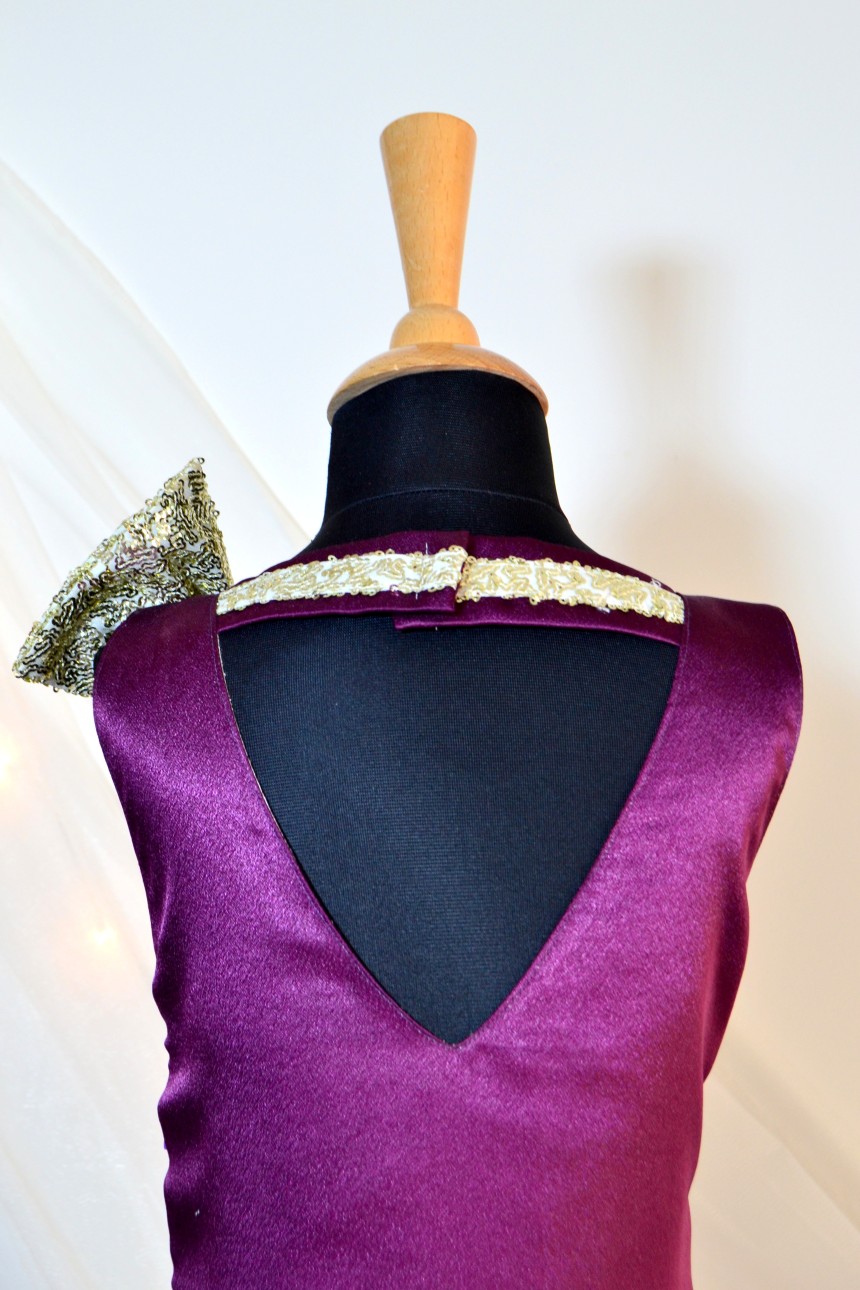 DSC 0178 Fish Style Purple Bow Gown
