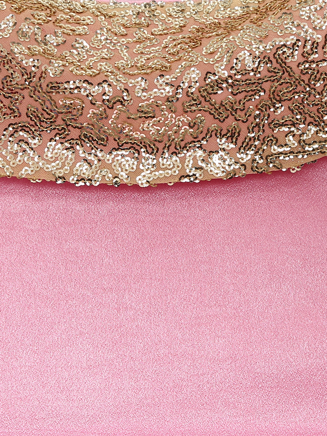 6 Drop Shoulder Pink Shimmer Lehenga Choli