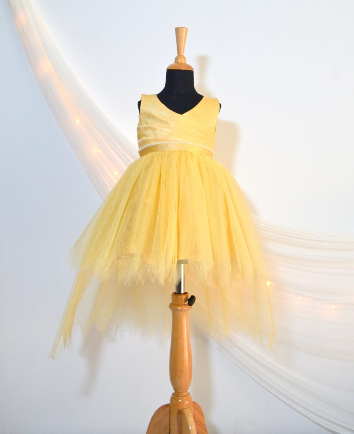 DSC 0035 scaled High-Low Bow Dress- Golden Yellow