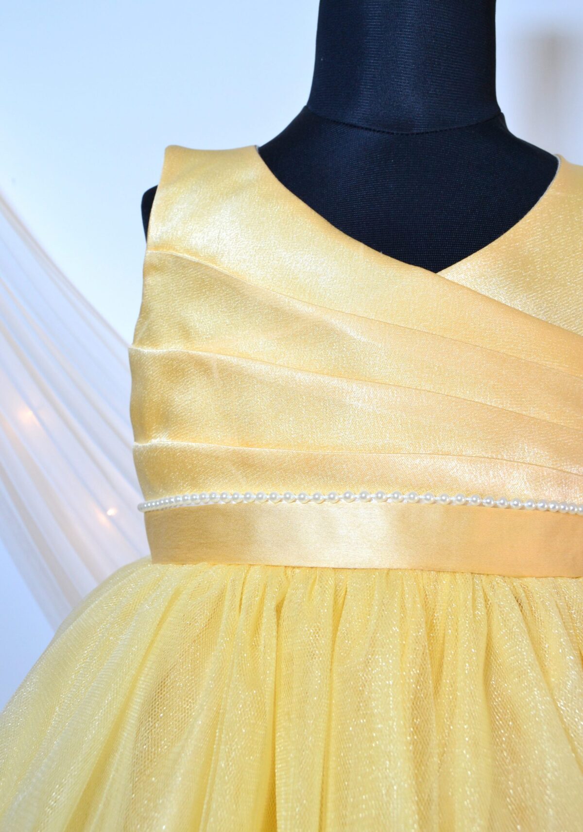 DSC 0037 scaled High-Low Bow Dress- Golden Yellow