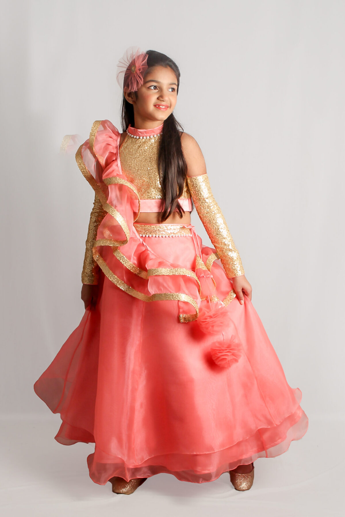 IMG 9963 3 scaled Blush Pink Princess style Lehenga Choli with Potli Bag