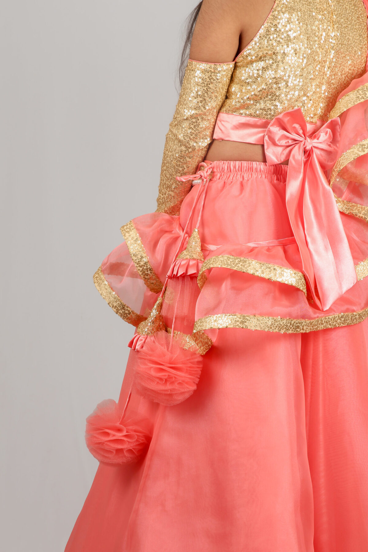 IMG 9979 2 scaled Blush Pink Princess style Lehenga Choli with Potli Bag