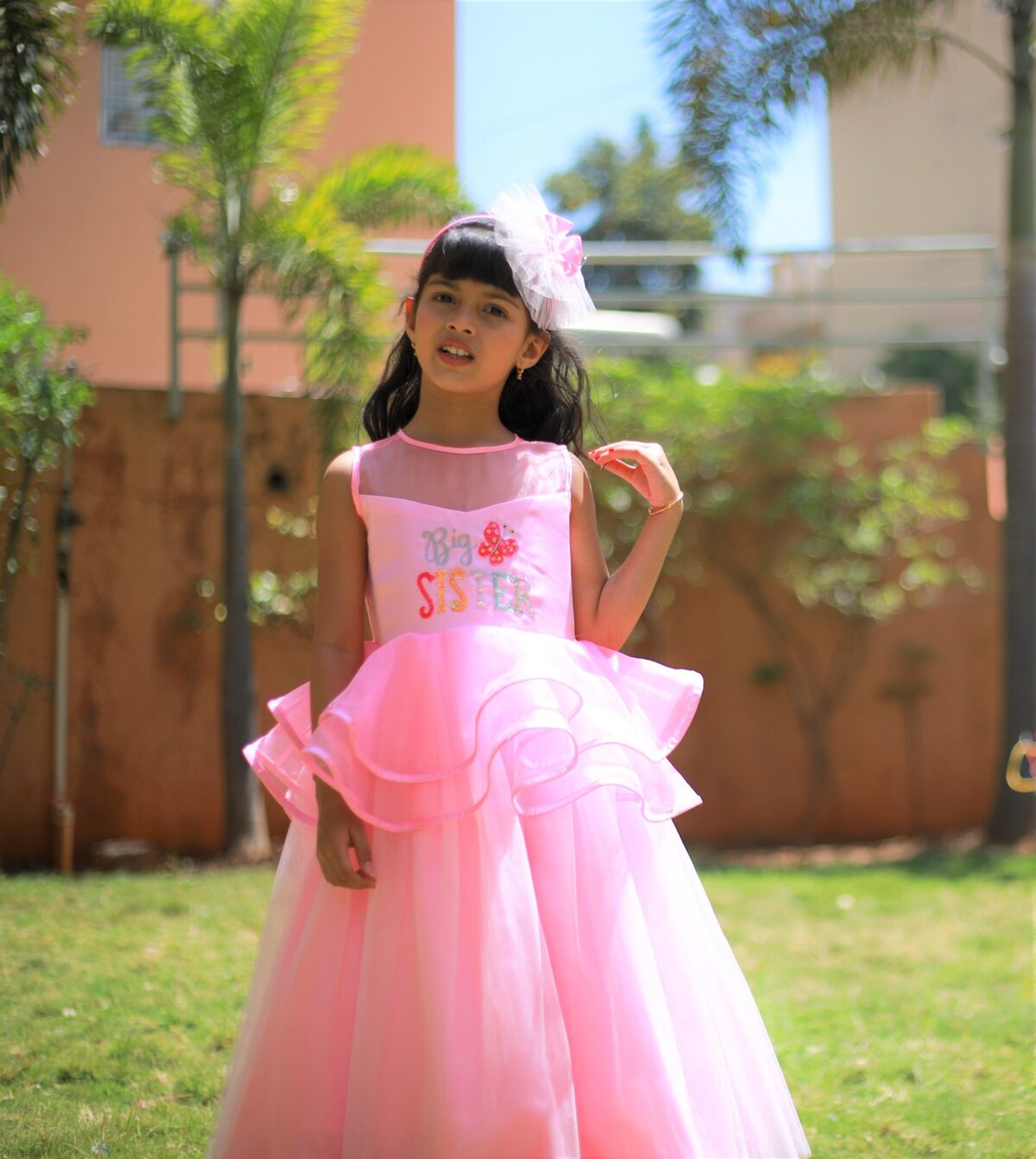 1M7A9505 1 scaled Big Sister Ruffle Gown - Pink