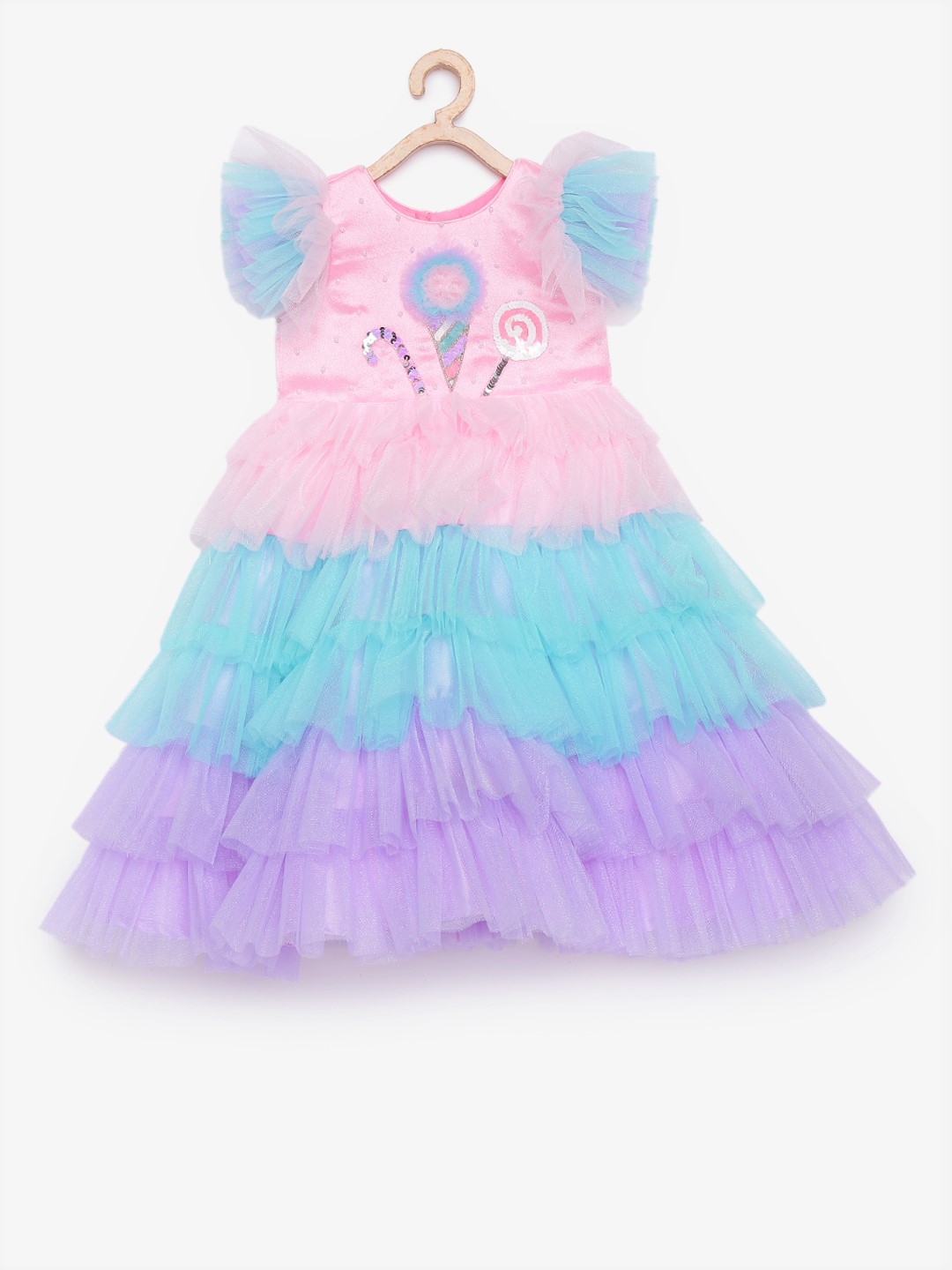 1 2 Ice Cream Candy multi color theme party gown