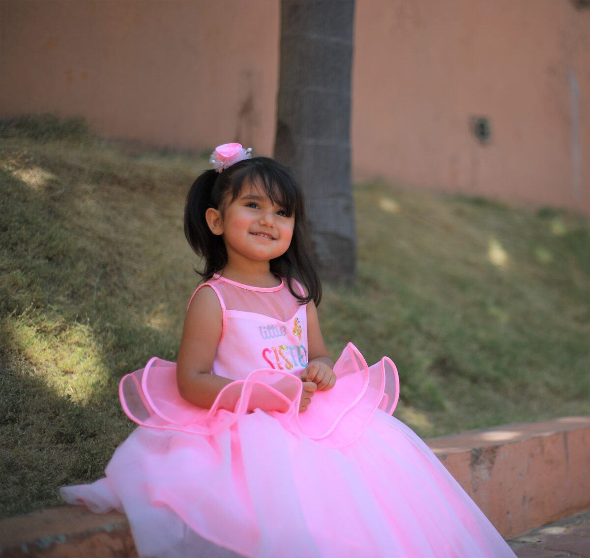 1M7A9542 1 scaled Little Sister Pink Ruffle Gown