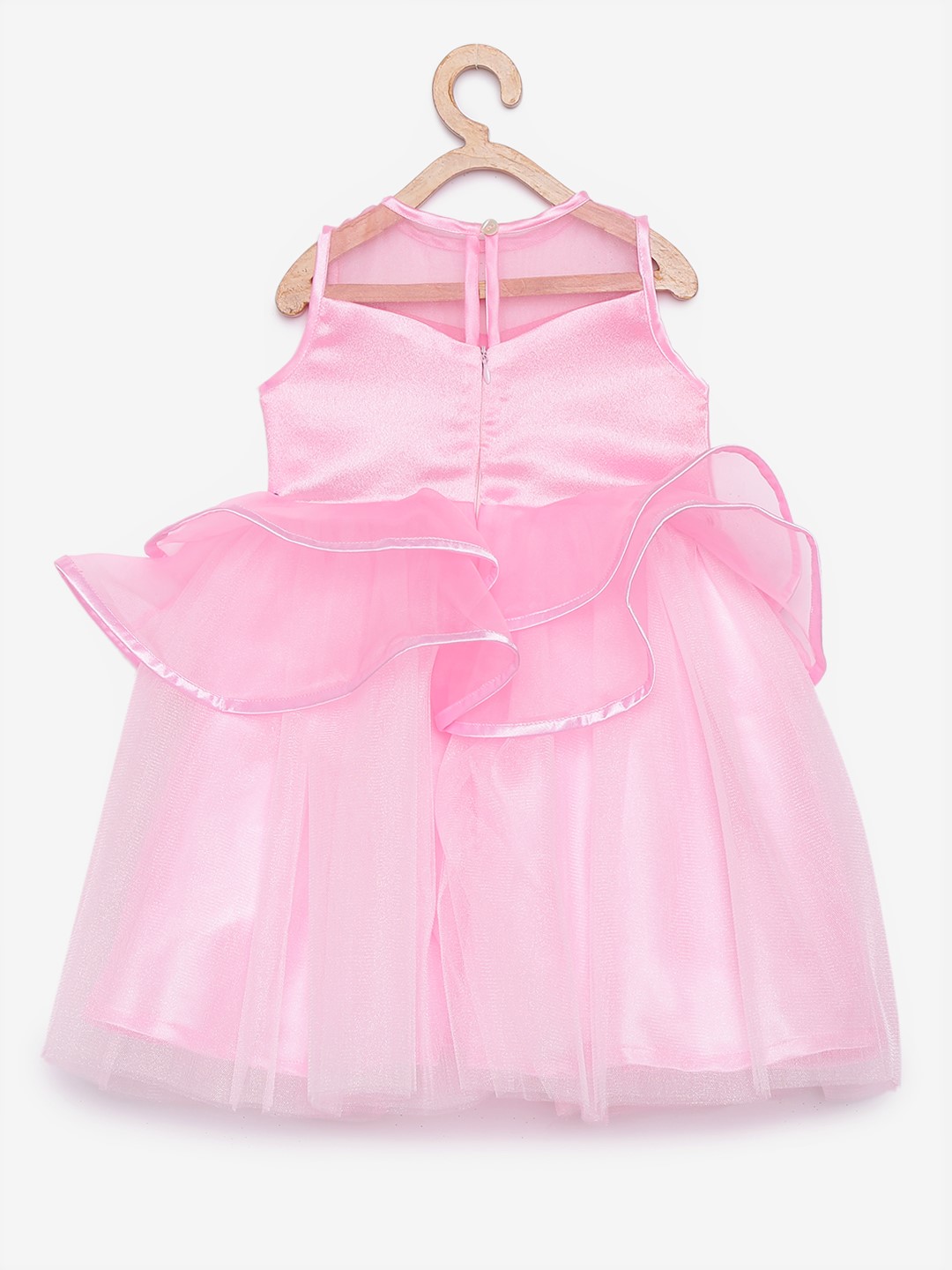 2 Little Sister Pink Ruffle Gown