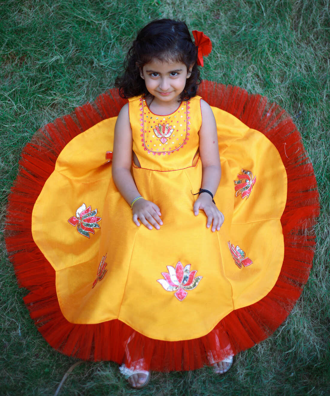 1M7A9719 Lotus Silk Gown Orange