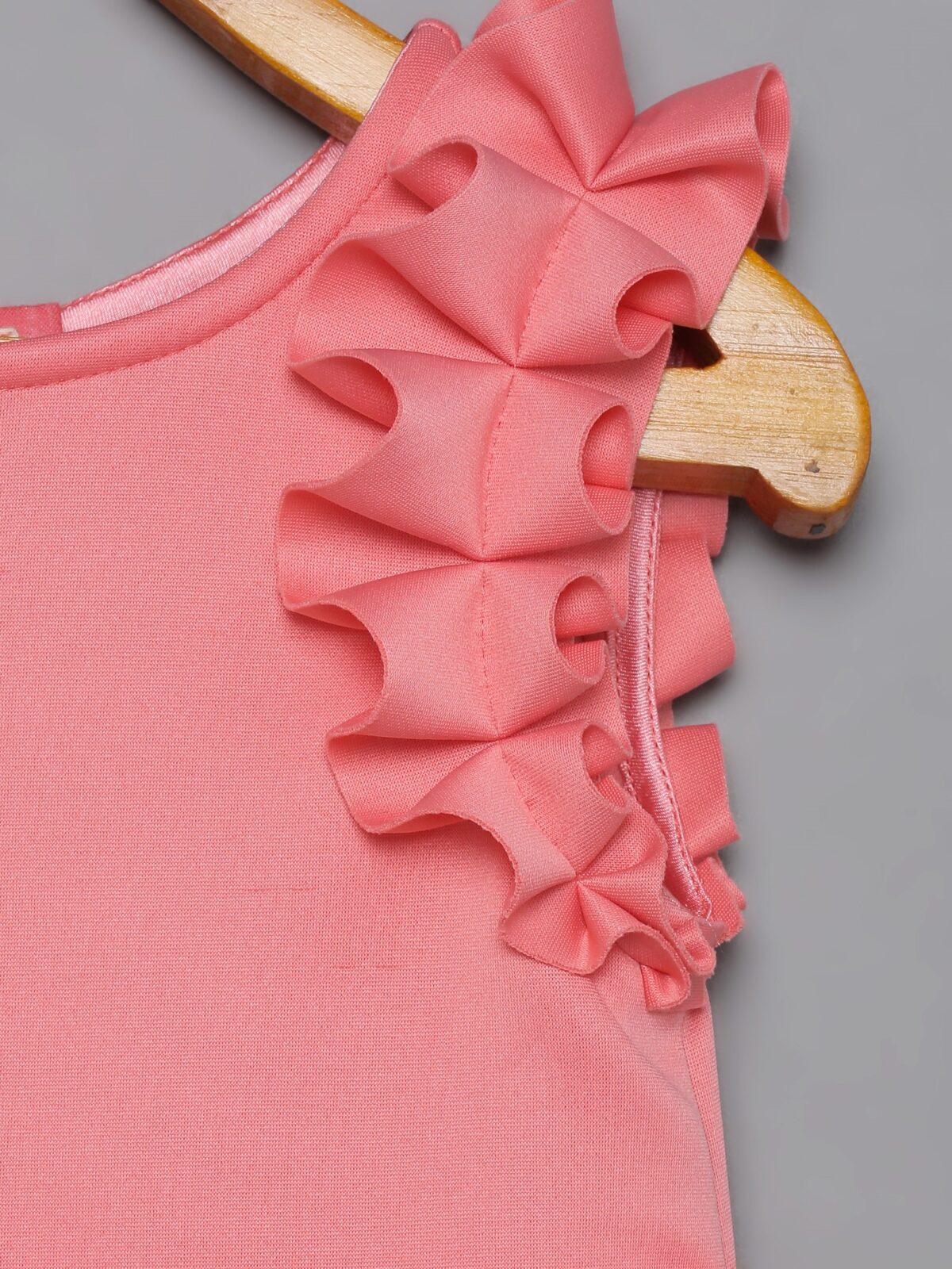 3 5 Blush Pink 3D Ruffle Dress