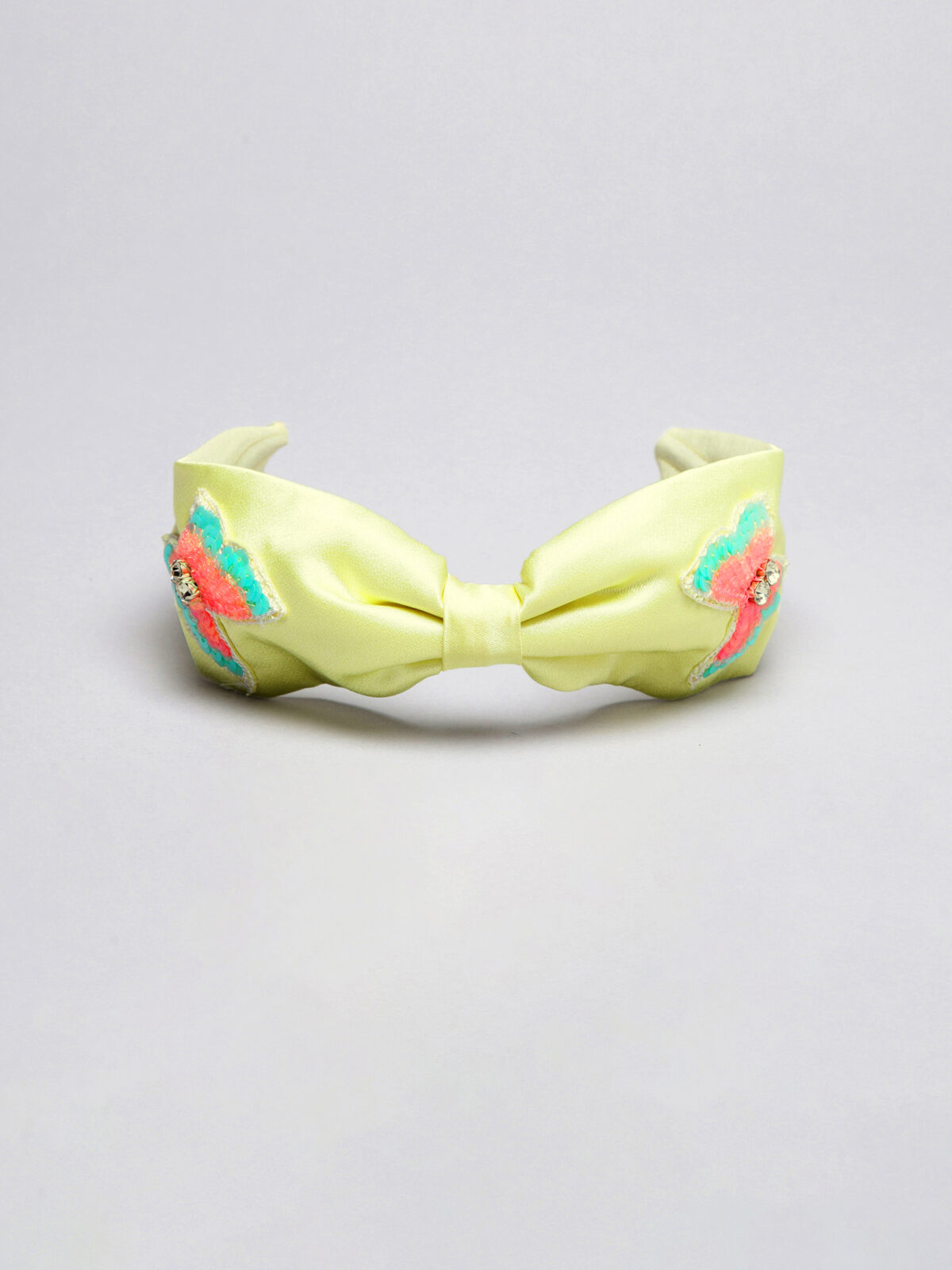 1 5 Yellow Butterfly Hand Embroidered Hairband