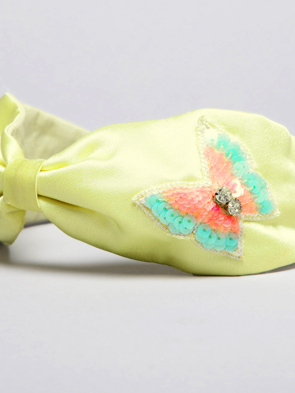 3 5 Yellow Butterfly Hand Embroidered Hairband